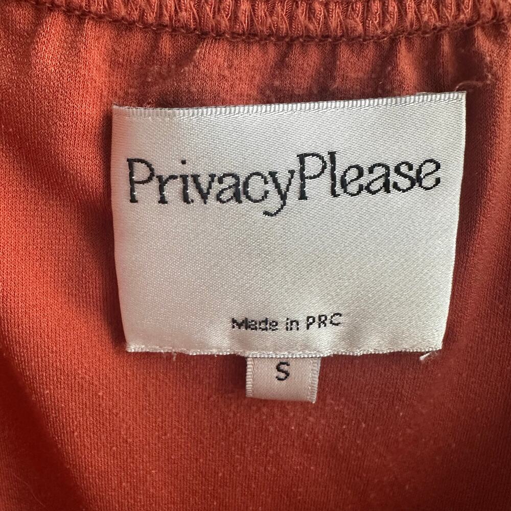 Privacy Please Rust Ribbed Mini Dress | Size S - Picture 6 of 7